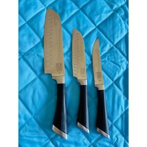 3PC Chicago Cutlery® 2PC Santoku Knife and 1 Steak Knife